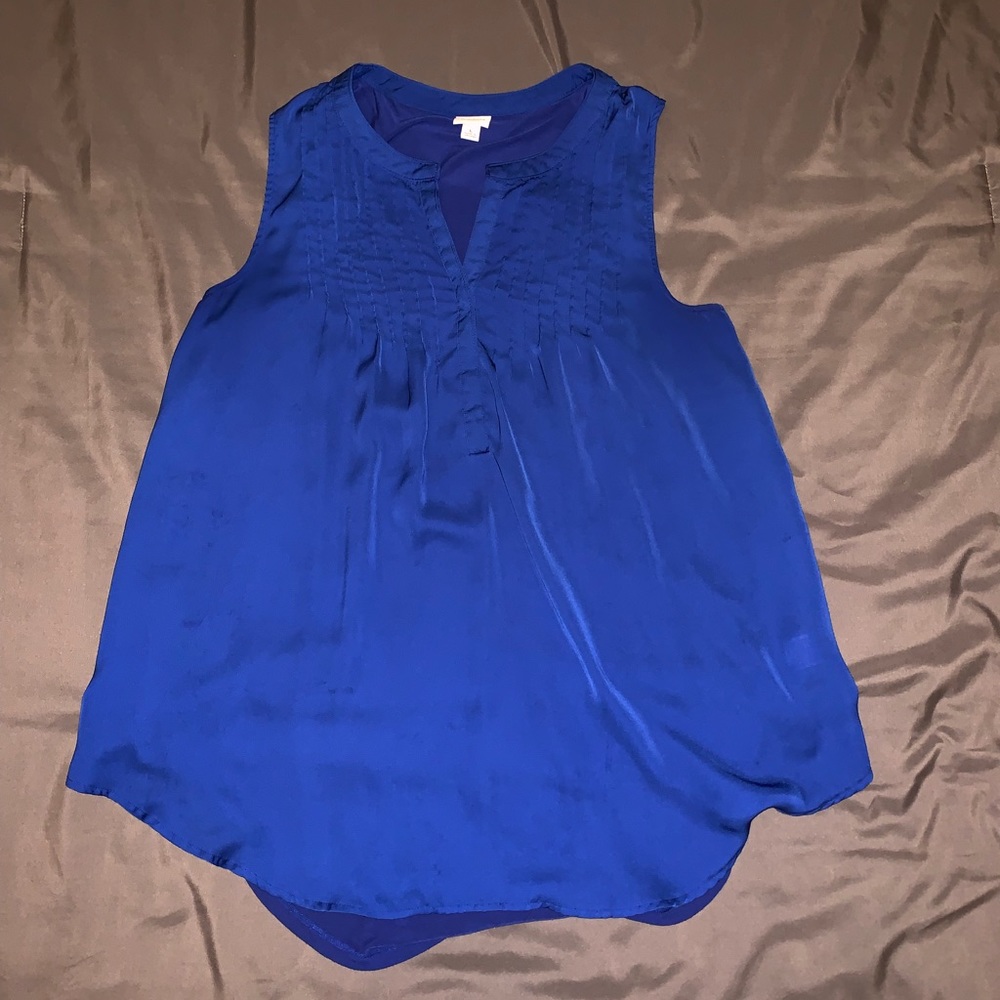 Royal blue sleeveless tunic